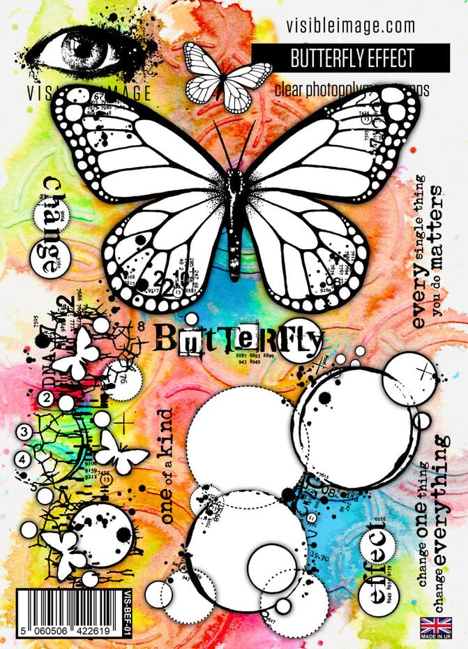 Visible Image Clear Stamps A5 - Butterfly Effect