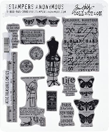 Tim Holtz Cling Stamps - CMS123 Attic Treasures