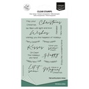 Vaessen Creative Clear Stamps 20/Pkg By Carla Creates - Engelse Kerstteksten