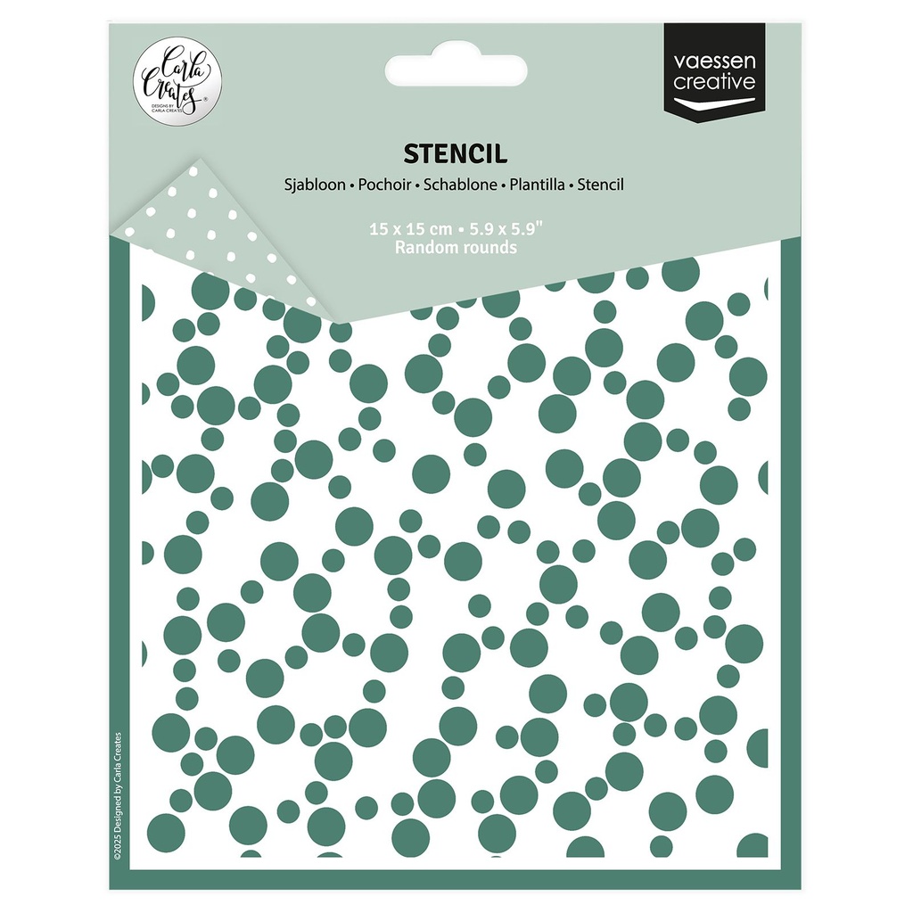 Vaessen Creative Stencil 15x15cm - Random Rounds