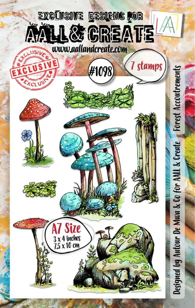[180709] AALL & Create Clear Stamps A7 By Autour De Mwa - #1098 Forest Accoutrements