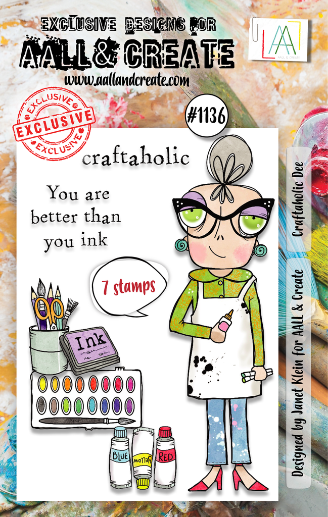 AALL & Create Clear Stamps A7 By Janet Klein - TP-1136 Craftaholic Dee