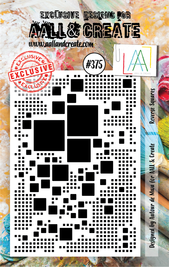 AALL & Create Clear Stamps A7 By Janet Klein - #375 Reverse Squares