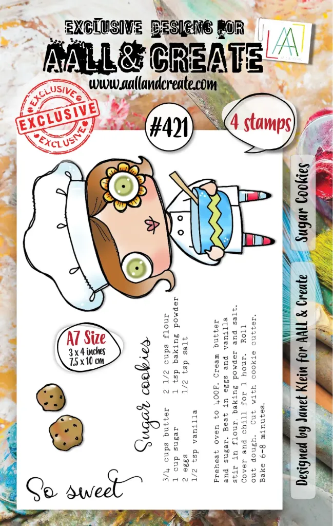 [180729] AALL & Create Clear Stamps A7 By Janet Klein - #421 Sugar Cookies