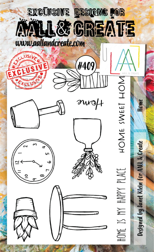 AALL & Create Clear Stamps A6 By Janet Klein - #409 Home