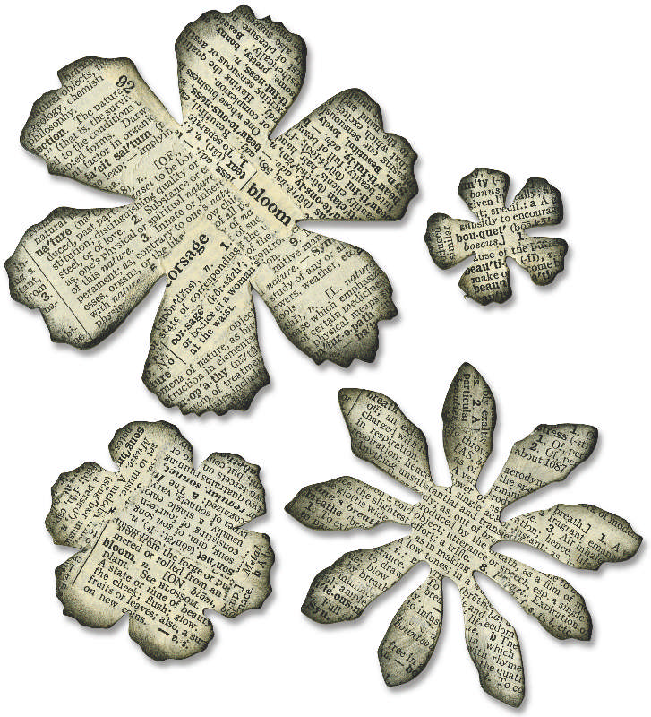 [180806] Sizzix Bigz Die By Tim Holtz - 656640 Tattered Florals