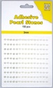 Nellie‘s Choice Adhesive Half Pearls 3mm 150/Pkg (White, Ivory, Silver)