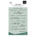 Vaessen Creative Clear Stamps 17/Pkg By Carla Creates - Nederlandse Kerstteksten