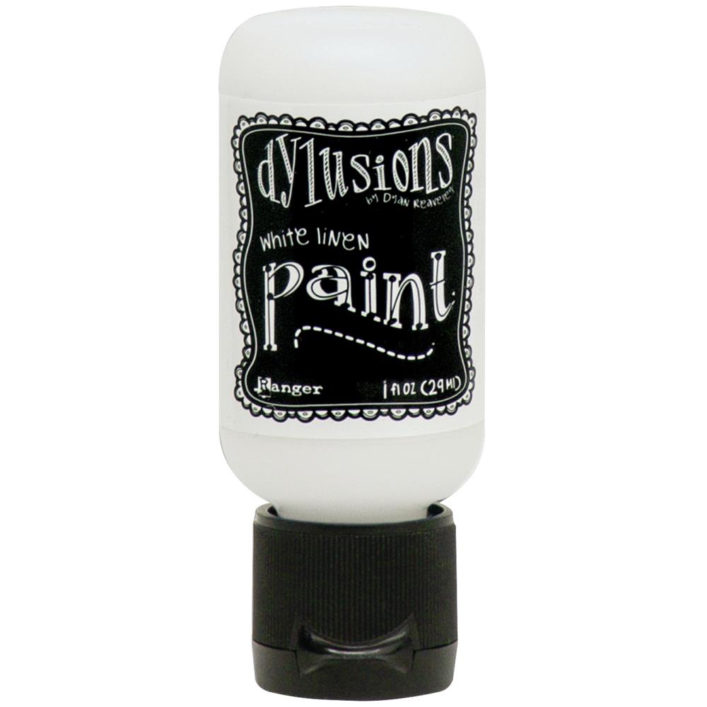 Dylusions Acrylic Flip Cap Paint Bottle 29ml - White Linen