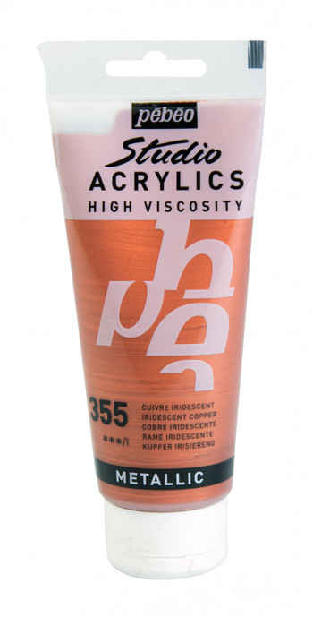 [180933] Pebeo Studio Acrylics 100 ml - 355 Iridescent Copper