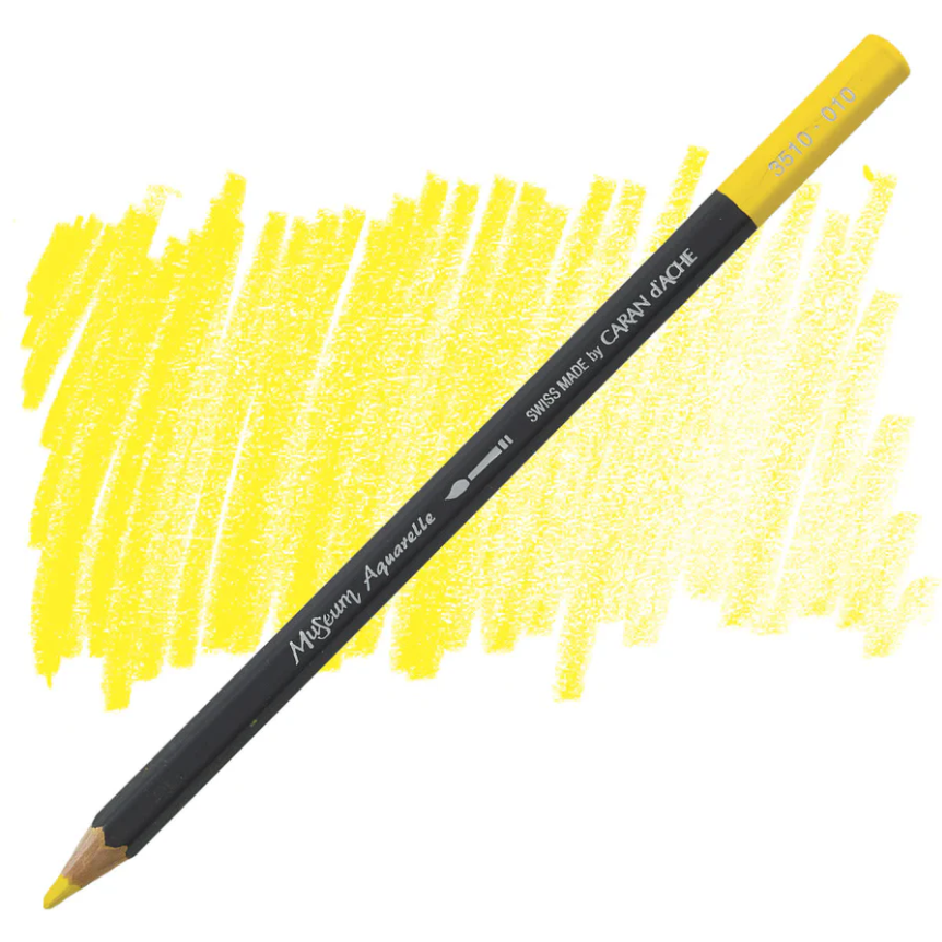 [180973] Caran d'Ache Artist Museum Aquarelle Pencil - 010 Yellow