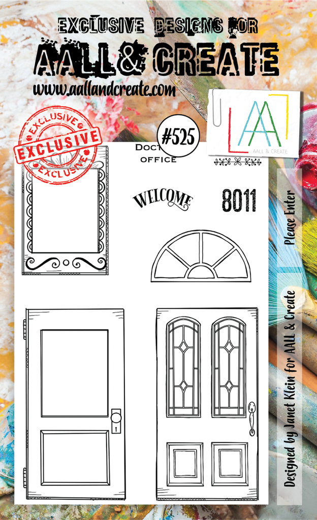 [181001] AALL & Create Clear Stamps A6 By Janet Klein - #525 Please Enter