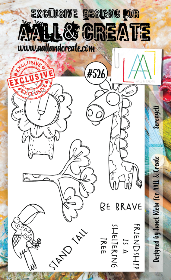 [181002] AALL & Create Clear Stamps A6 By Janet Klein - #526 Serengeti