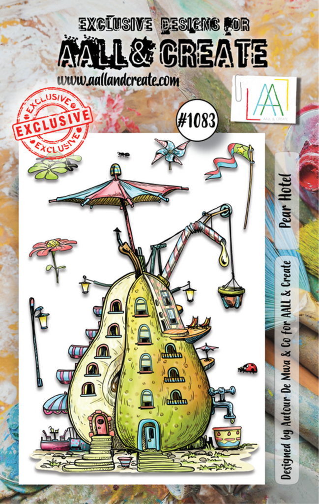 AALL & Create Clear Stamps A7 By Autour De Mwa & Co - #1083 Pear Hotel