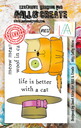 AALL & Create Clear Stamps A7 By Janet Klein - #1037 Miss Catty Meow