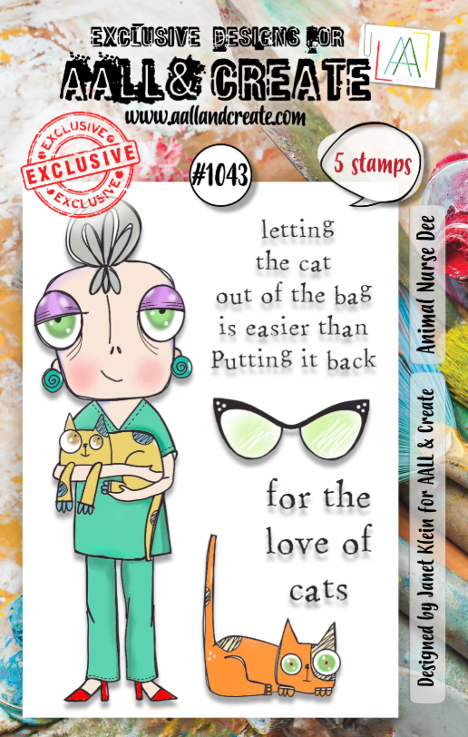 [181009] AALL & Create Clear Stamps A7 By Janet Klein - #1043 Animal Nurse Dee