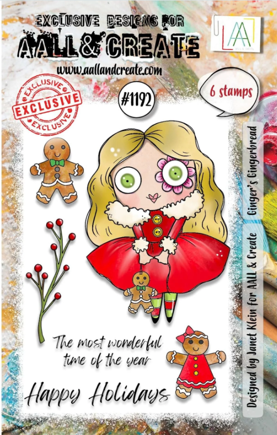 [181012] AALL & Create Clear Stamps A7 By Janet Klein - #1192 Ginger’s Gingerbread