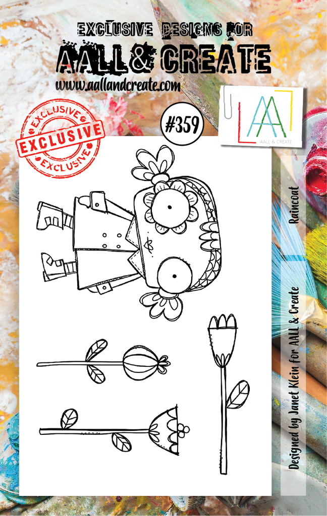 [181015] AALL & Create Clear Stamps A7 By Janet Klein - #359 Raincoat