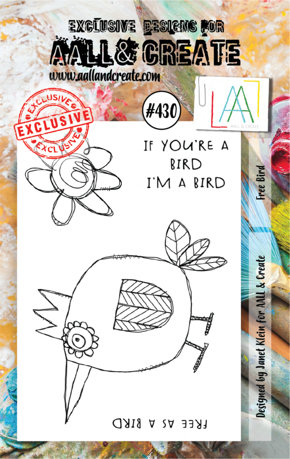 AALL & Create Clear Stamps A7 By Janet Klein - #430 Free Bird