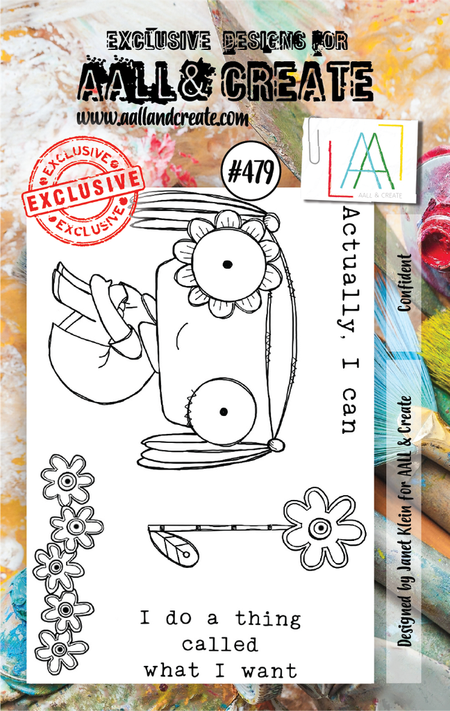 [181024] AALL & Create Clear Stamps A7 By Janet Klein - #479 Confident