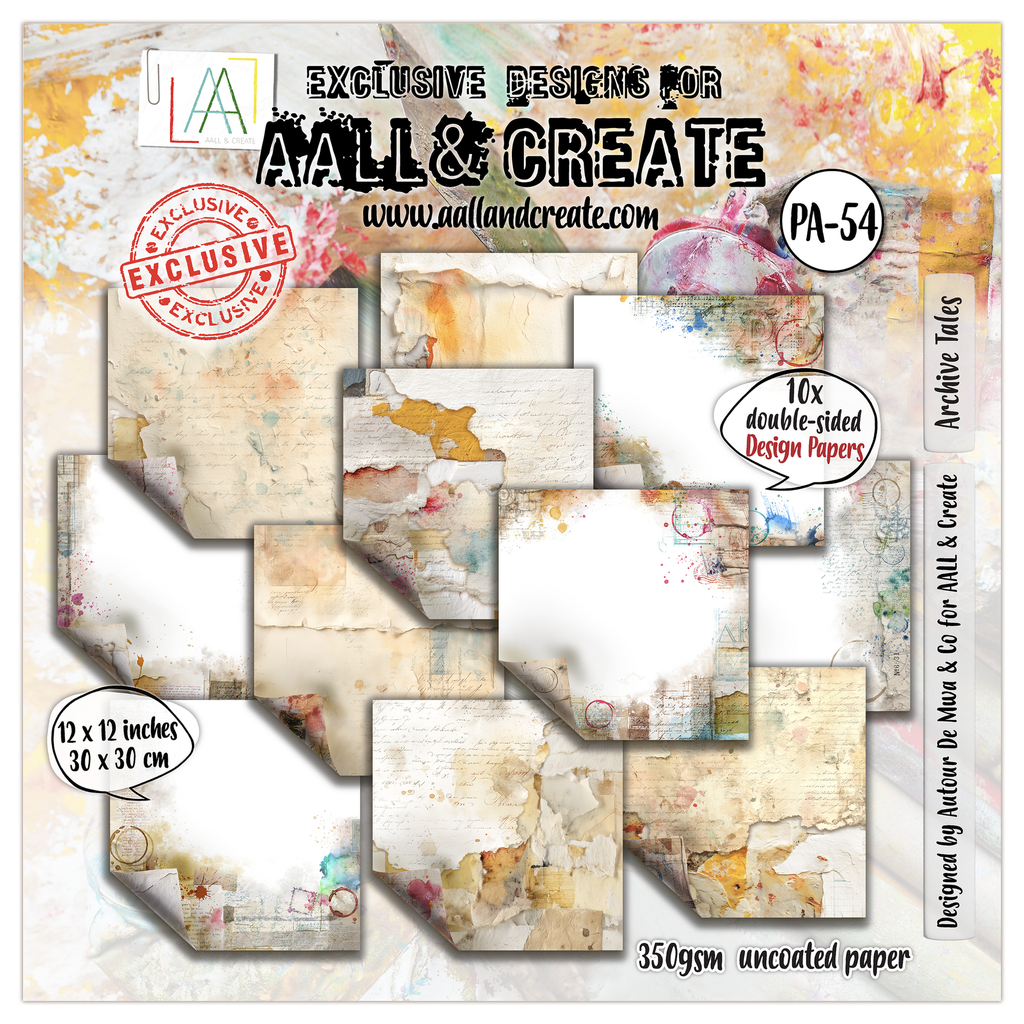[181045] AALL & Create Design Paper 12 x 12" - PA-54 Archive Tales