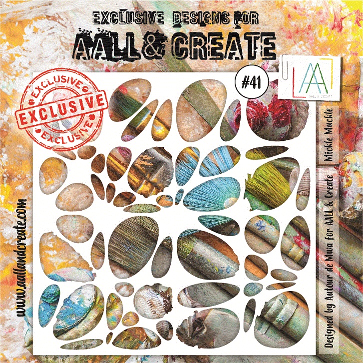 AALL & Create Stencil 6'x6' By Autour de Mwa & Co - #41 Mickle Muckle