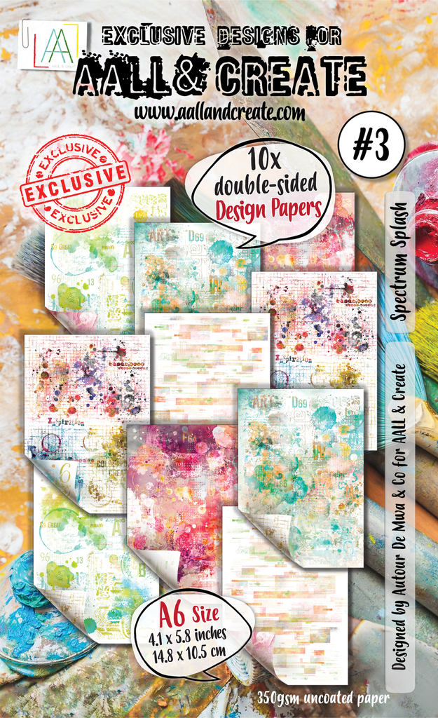 Aall and Create Design Paper A6 - #003 Spectrum Splash