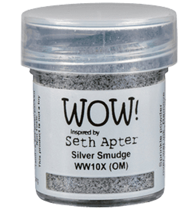WOW! Embossing Powder 15 ml -  Mixed Media Emb. Powder, Silver Smudge *Seth Apter Exclusive*