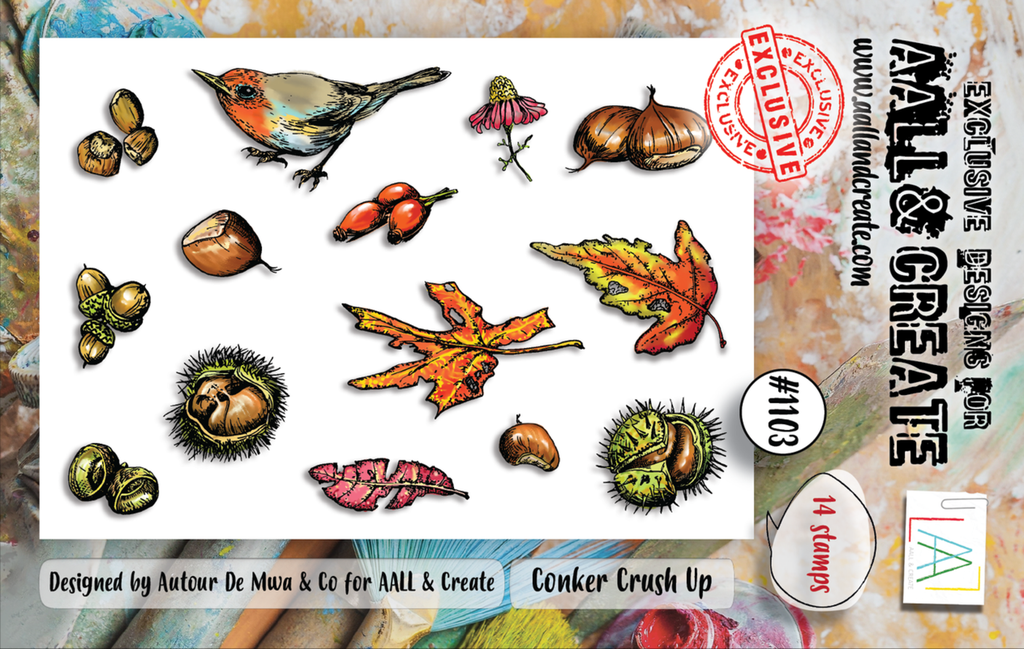 AALL & Create Clear Stamps A7 By Autour De Mwa & Co - #1103 Conker Crush Up