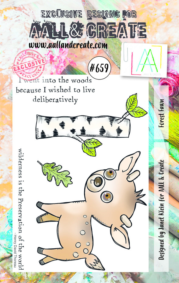 [181134] AALL & Create Clear Stamps A7 By Janet Klein - #659 Forest Fawn