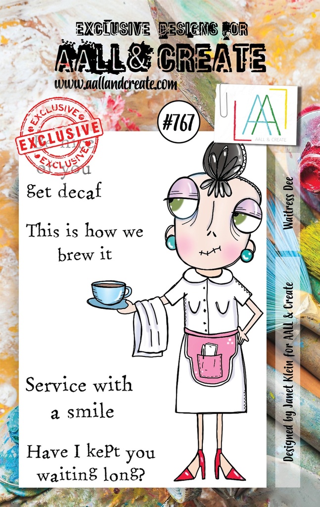 [181141] AALL & Create Clear Stamps A7 By Janet Klein - #767 Waitress Dee