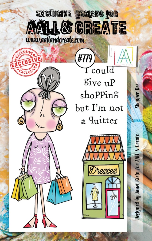 AALL & Create Clear Stamps A7 By Janet Klein - #779 Shopper Dee