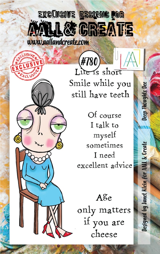 AALL & Create Clear Stamps A7 By Janet Klein - #780 Deep Thoughts Dee