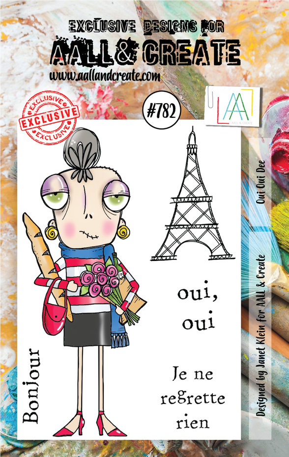 AALL & Create Clear Stamps A7 By Janet Klein - #782 Oui Oui Dee