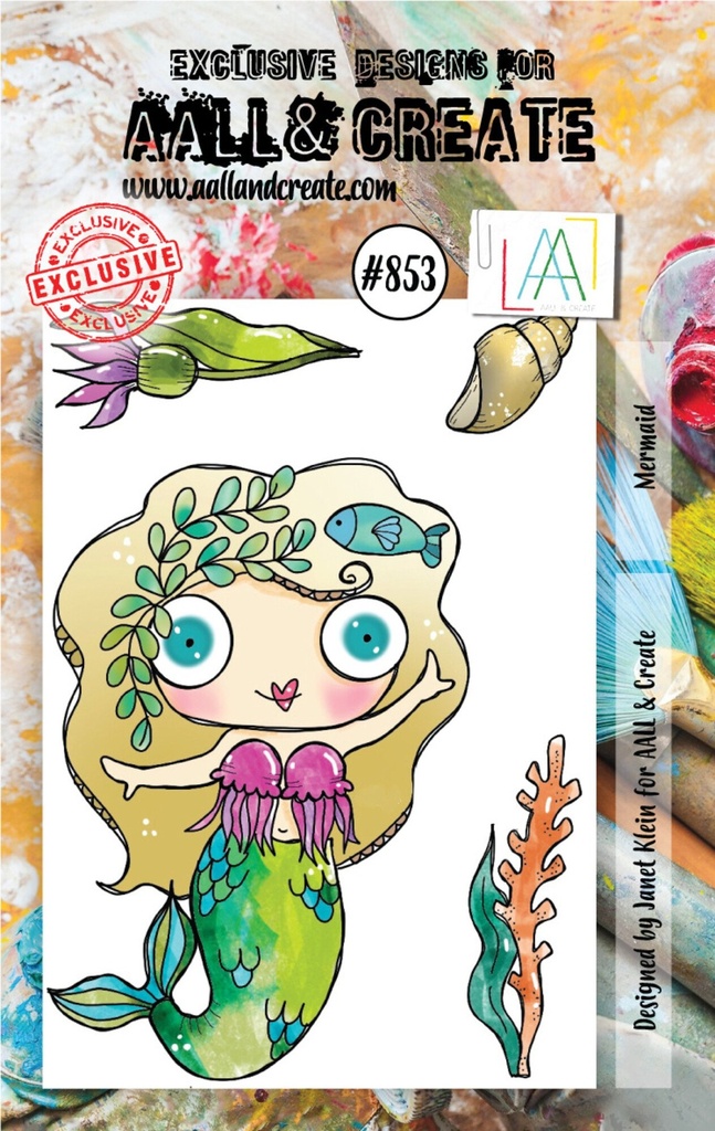AALL & Create Clear Stamps A7 By Janet Klein - #853 Mermaid