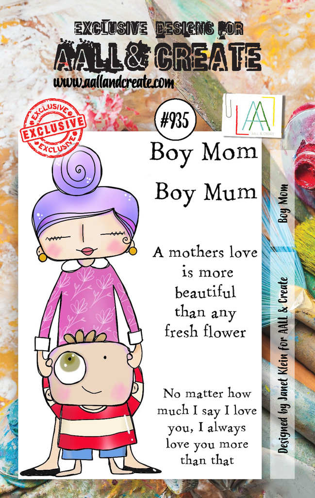 [181156] AALL & Create Clear Stamps A7 By Janet Klein - #935 Boy Mom