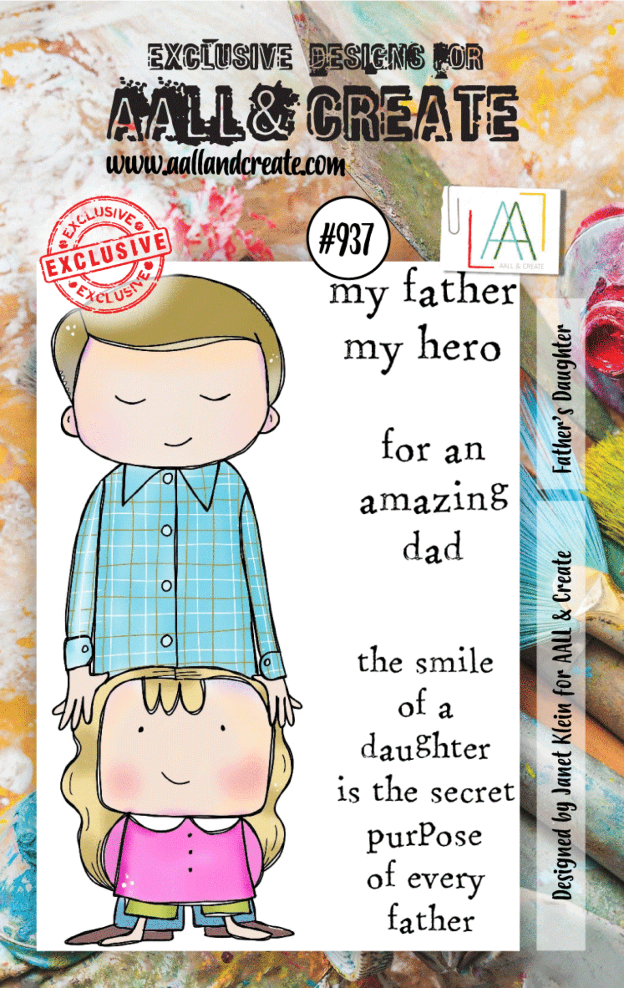 [181158] AALL & Create Clear Stamps A7 By Janet Klein - #937 Father's Daughter