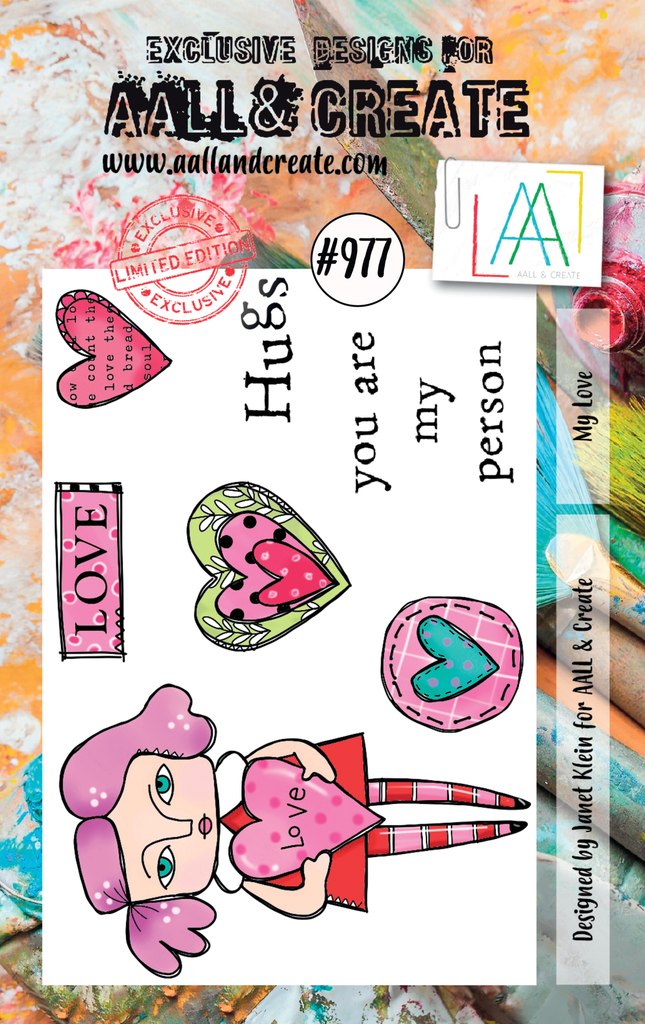 AALL & Create Clear Stamps A7 By Janet Klein - #977 My Love