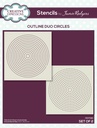 Creative Expressions Stencils 2/Pkg By Jamie Rodgers - CEST080 Stencil Outline Duo Circles