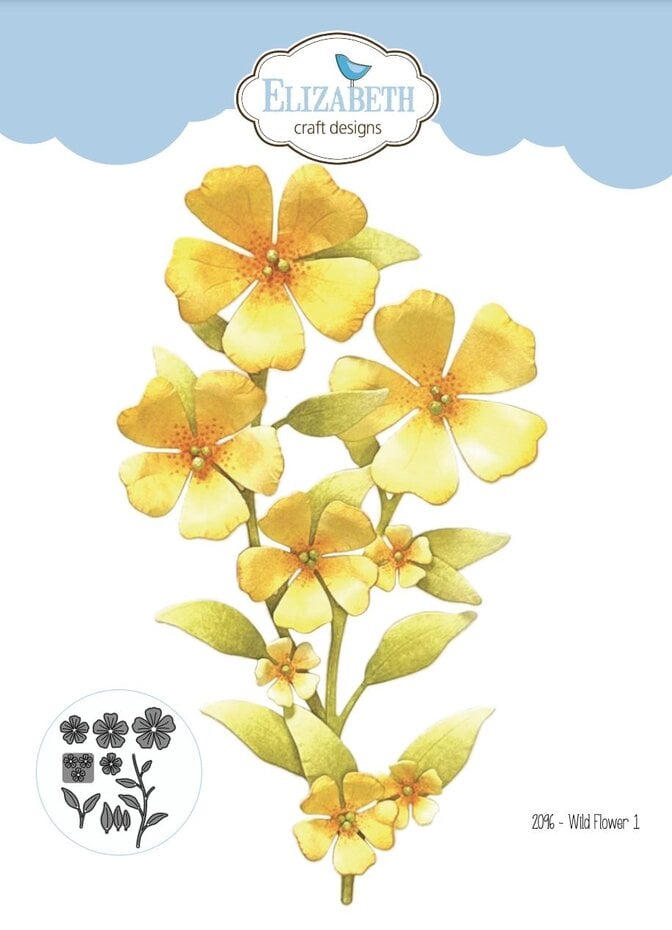 [181178] Elizabeth Craft Designs Cutting Dies -  2096 Wild Flower 1
