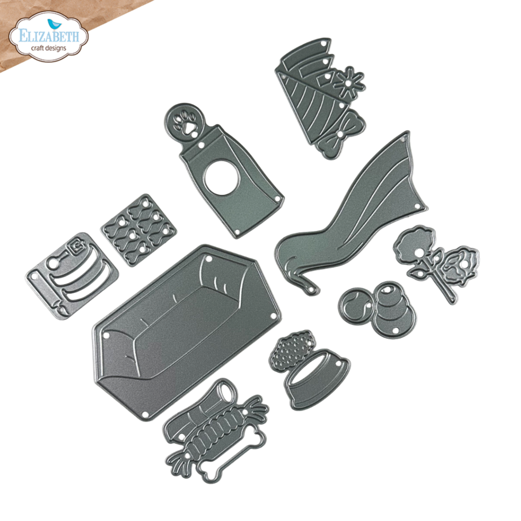 [181183] Elizabeth Craft Designs Cutting Dies - 2326 Dog Accessories