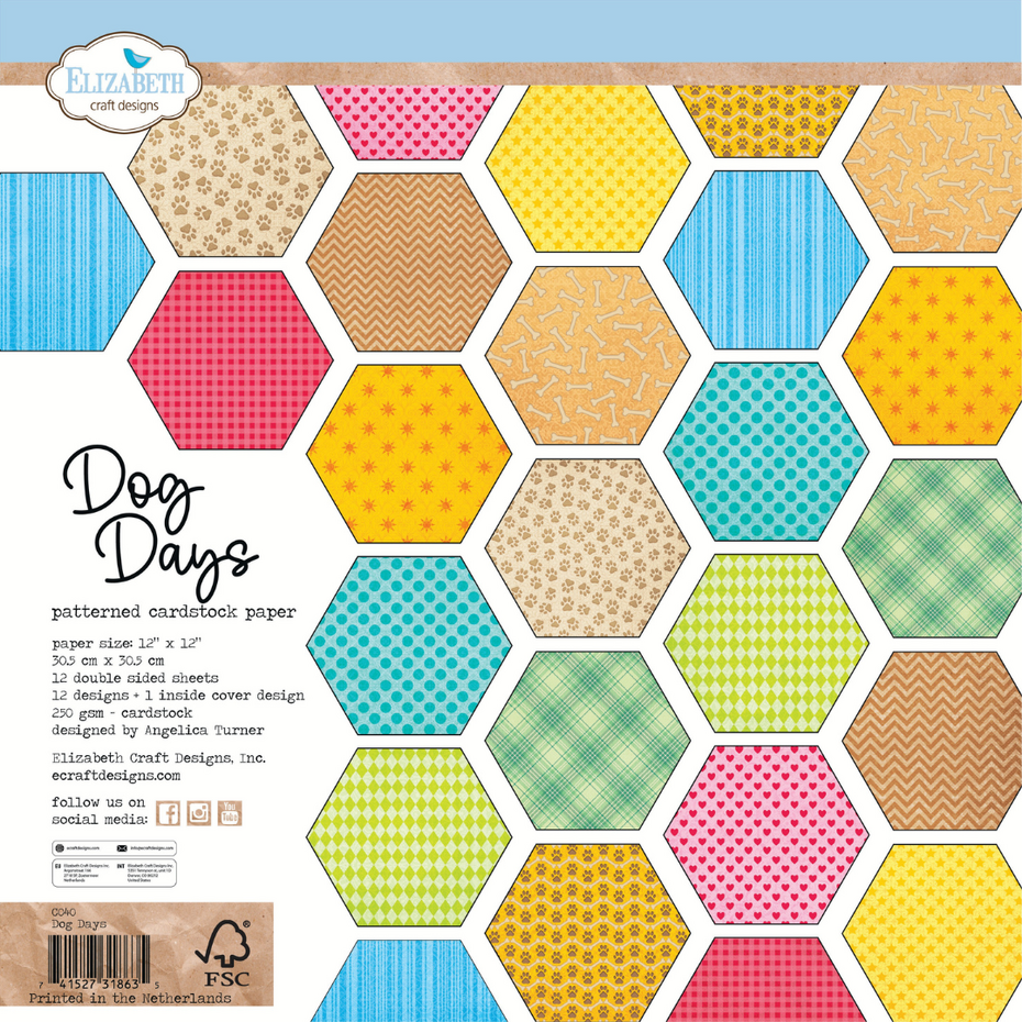 Elizabeth Craft Designs Cardstock 12x12" - C040 Dog Days