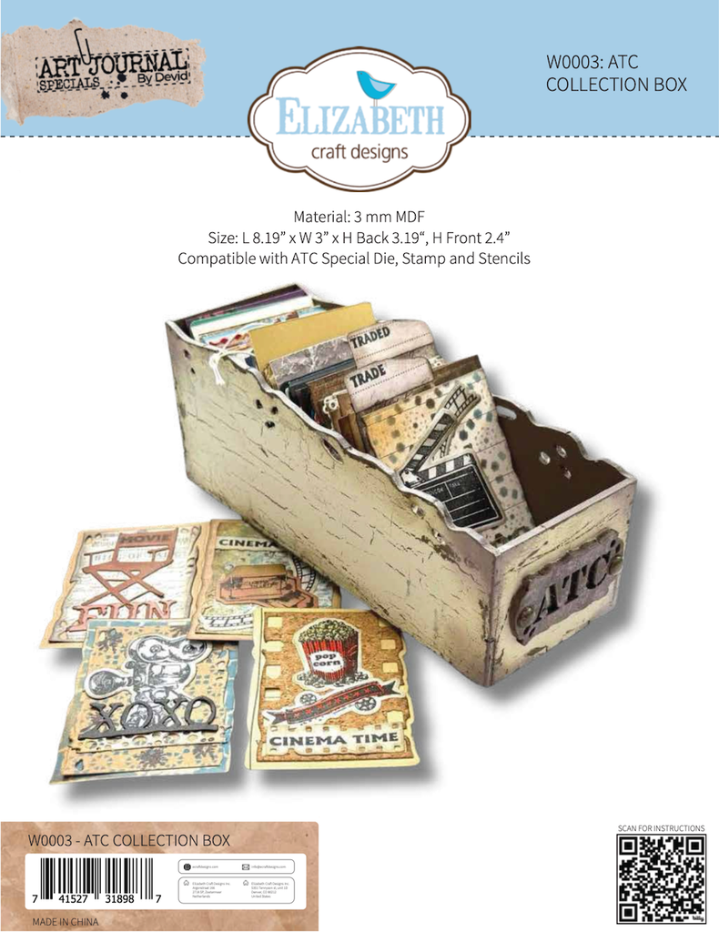 [181189] Elizabeth Craft Designs ATC - W0003 ATC Collection Box