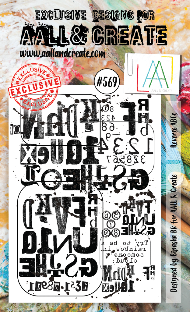[181281] AALL & Create Clear Stamps A6 By Bipasha Bk - #569 Reverse ABCs