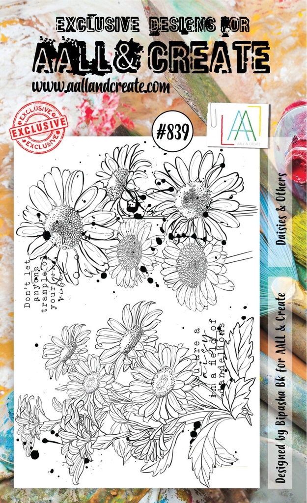 AALL & Create Clear Stamps A6 By Bipasha Bk - #839 Daisies & Others