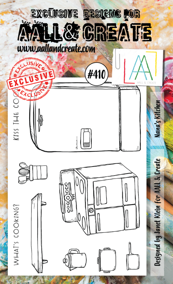 [181286] AALL & Create Clear Stamps A6 By Janet Klein - #410 Nana's Kitchen