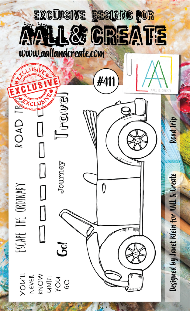 AALL & Create Clear Stamps A6 By Janet Klein - #411 Road Trip