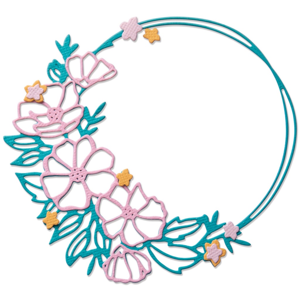 Sizzix Thinlits Die By Lisa Jones 7/Pkg - 666522 Floral Round