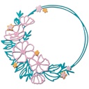 Sizzix Thinlits Die By Lisa Jones 7/Pkg - 666522 Floral Round