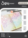 Sizzix Studio Layered Stencils By Willow Wolfe 4/Pkg - 667004 Backgrounds